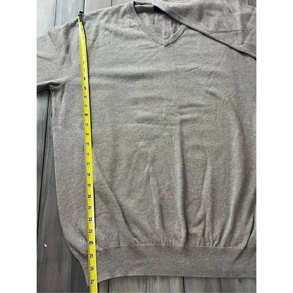 J. Crew XL Tall Cashmere Cotton‎ Blend Tan Sweater